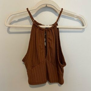 Brown Alter’d State Cut Out Top